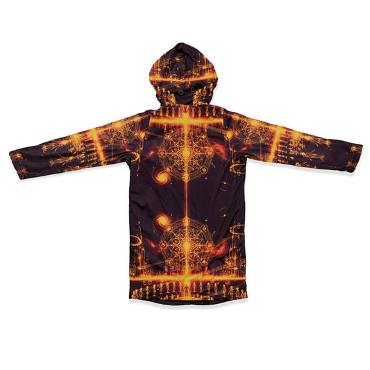 Ethereal Light Being Zipper Cloak – Spiritual Streetwear Hoodie by Soul System | Mystical Mindfulness Cloak