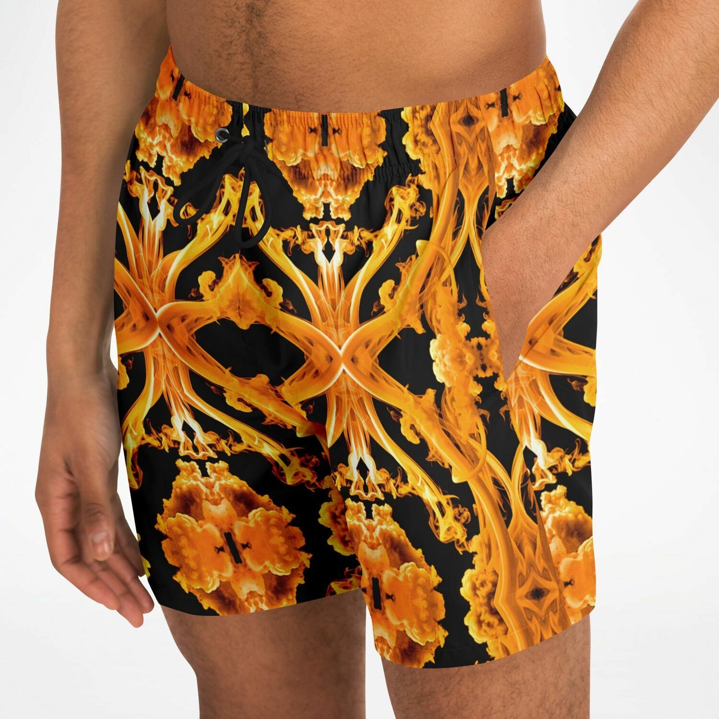 Gold Cymatic Men’s Luxurious, Swim Shorts – Bold & Bright, Performance-Driven Swimwear