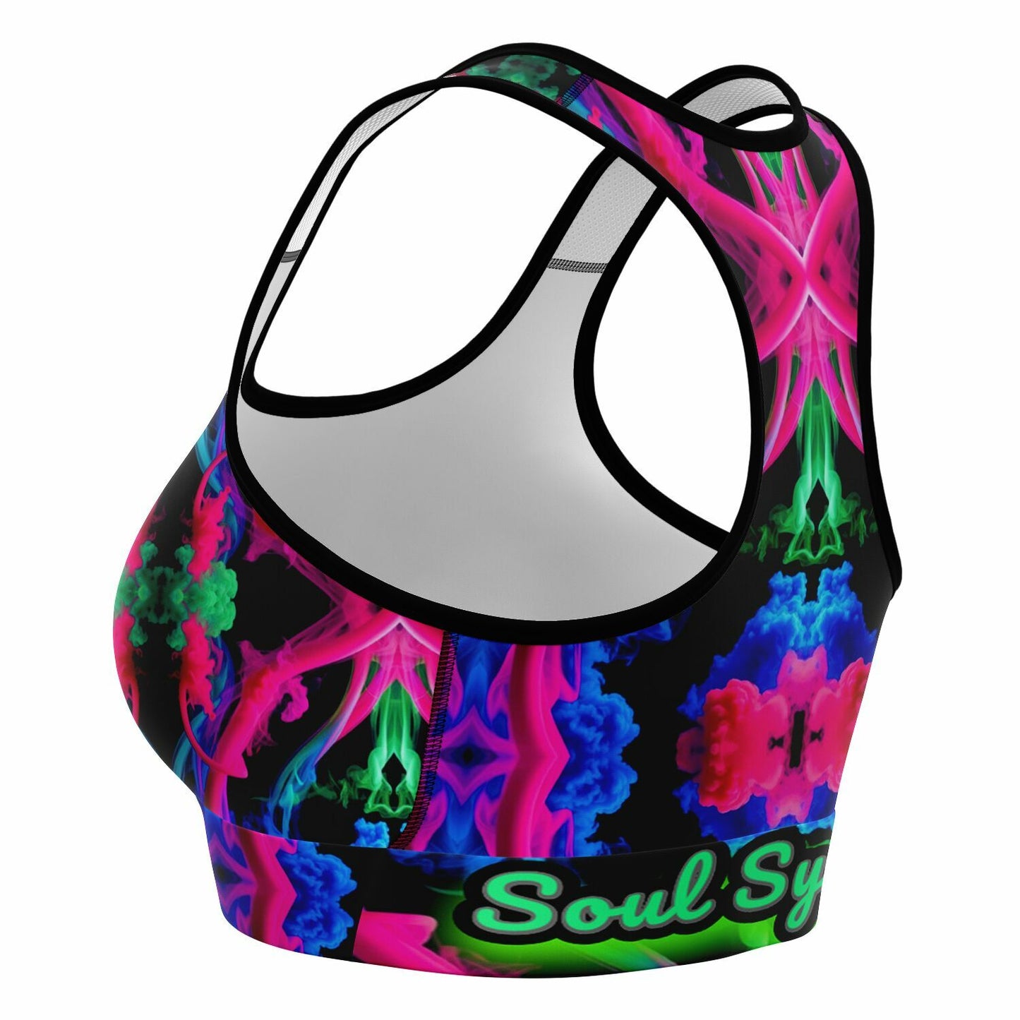 Soul System Neon Cymatic Sports Bra – Bold, Supportive & Sweat-Wicking for Yoga, Gym & Everyday Wear