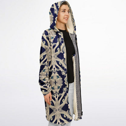 Clear Smoke Cymatic Zip Cloak – Sleek, Futuristic & Ultra-Cozy Longline Jacket