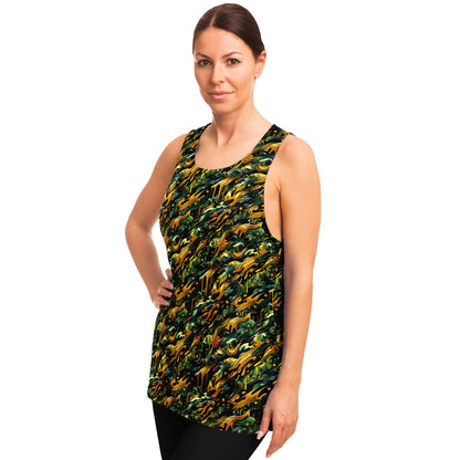 Gold Drip Camouflage Tank Top – Bold Streetwear Camo Tank for Men & Women (AOP)