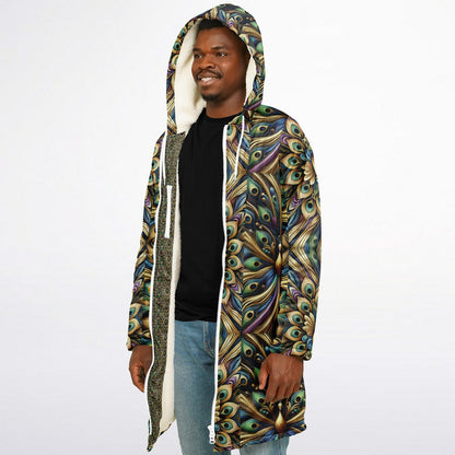 Royal Peacock Pattern, Comfy Zipper Cloak - AOP