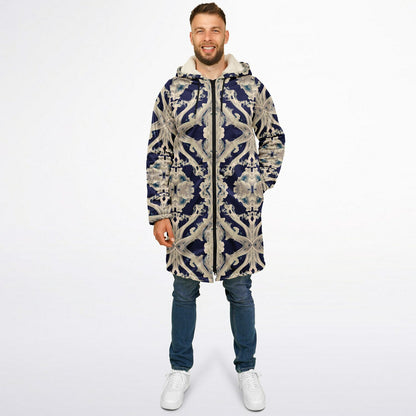 Clear Smoke Cymatic Zip Cloak – Sleek, Futuristic & Ultra-Cozy Longline Jacket