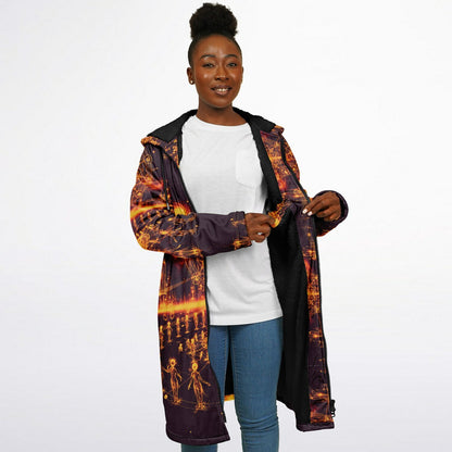 Ethereal Light Being Zipper Cloak – Spiritual Streetwear Hoodie by Soul System | Mystical Mindfulness Cloak