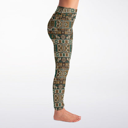 Aztec Tribal All-Over Print Yoga Leggings – Boho Fitness & Activewear
