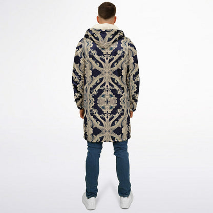 Clear Smoke Cymatic Zip Cloak – Sleek, Futuristic & Ultra-Cozy Longline Jacket