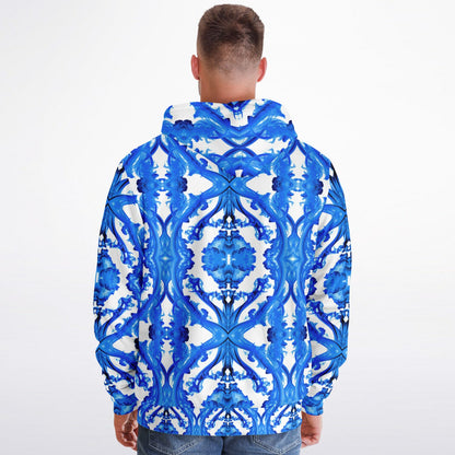Cymatic Ocean Microfleece Zip Hoodie – Cozy, Warm & Stylish All-Over Print Jacket