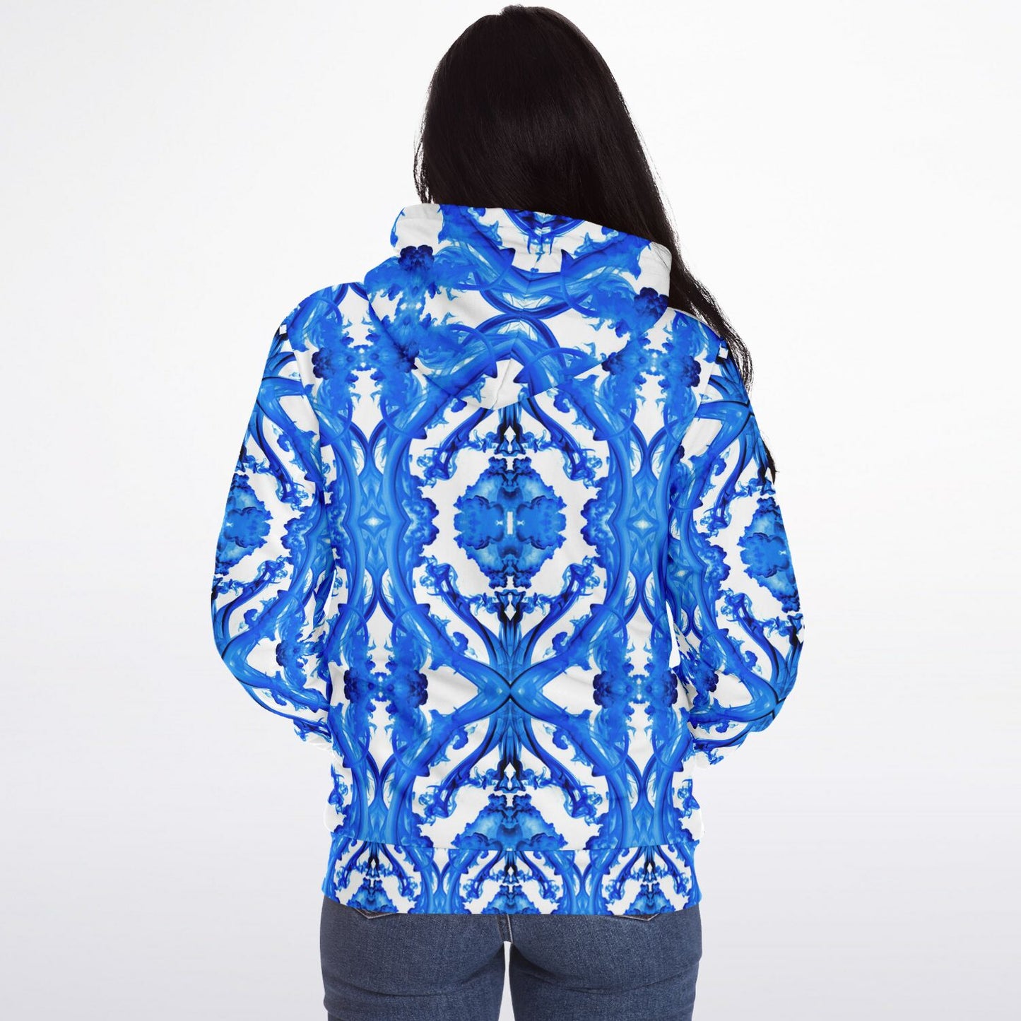 Cymatic Ocean Microfleece Zip Hoodie – Cozy, Warm & Stylish All-Over Print Jacket
