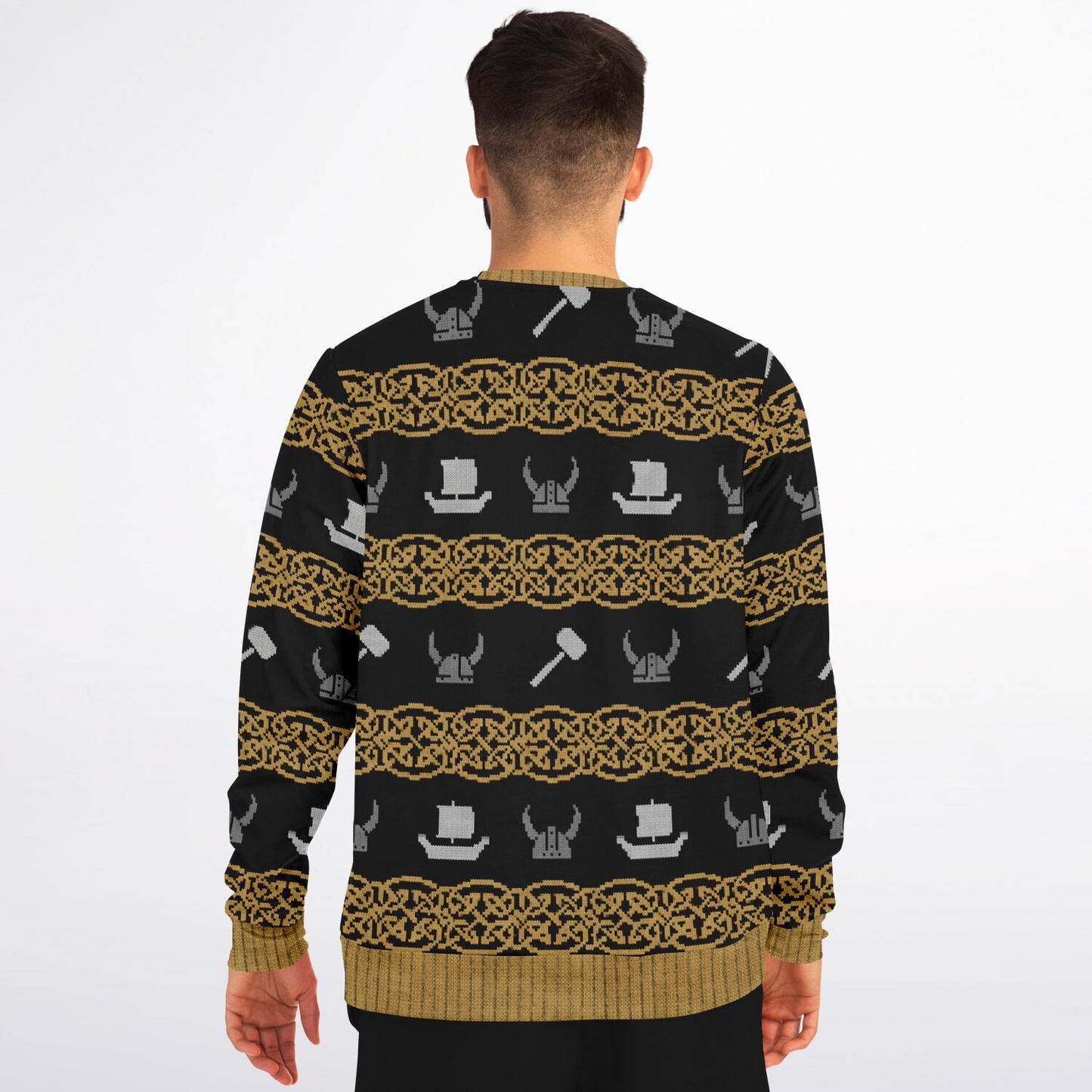 Viking Valhalla Sweatshirt – Norse Gods & Runes Design, Nordic Warrior Jumper, Mythology Gift