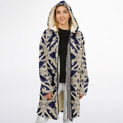Clear Smoke Cymatic Zip Cloak – Sleek, Futuristic & Ultra-Cozy Longline Jacket