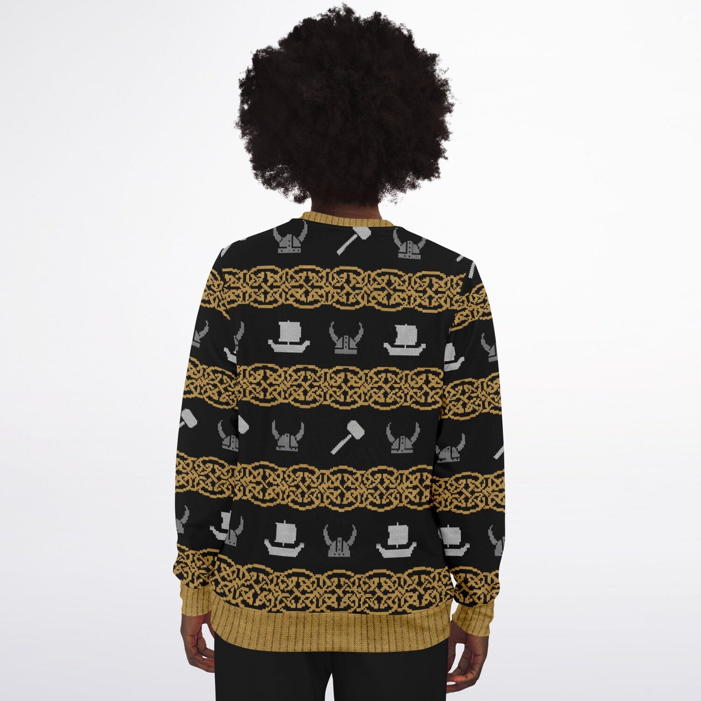 Viking Valhalla Sweatshirt – Norse Gods & Runes Design, Nordic Warrior Jumper, Mythology Gift