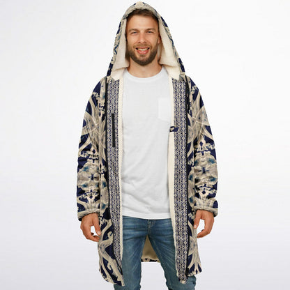 Clear Smoke Cymatic Zip Cloak – Sleek, Futuristic & Ultra-Cozy Longline Jacket