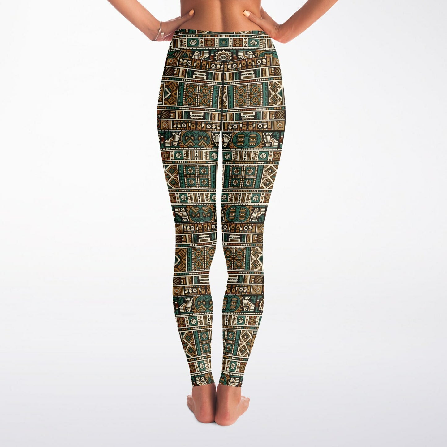 Aztec Tribal All-Over Print Yoga Leggings – Boho Fitness & Activewear