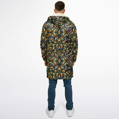 Royal Peacock Pattern, Comfy Zipper Cloak - AOP