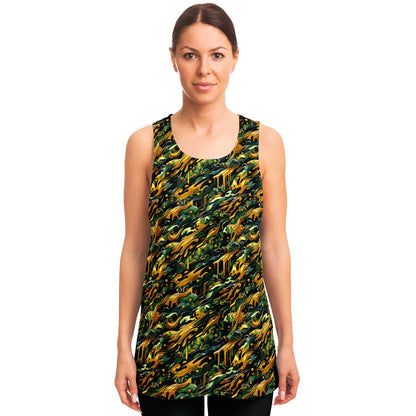 Gold Drip Camouflage Tank Top – Bold Streetwear Camo Tank for Men & Women (AOP)