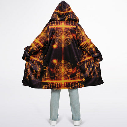 Ethereal Light Being Zipper Cloak – Spiritual Streetwear Hoodie by Soul System | Mystical Mindfulness Cloak