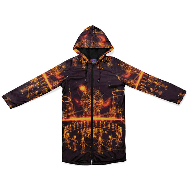 Ethereal Light Being Zipper Cloak – Spiritual Streetwear Hoodie by Soul System | Mystical Mindfulness Cloak