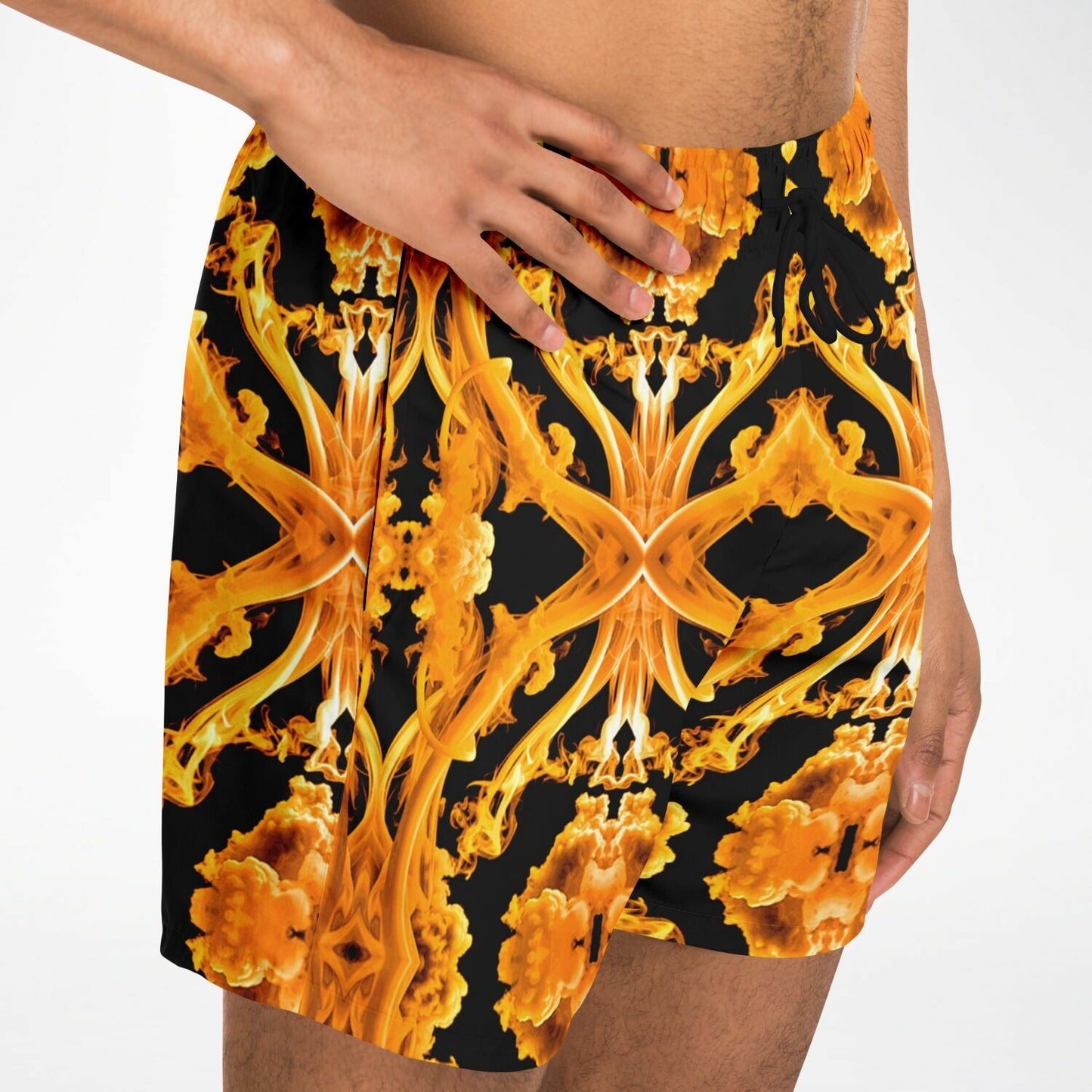 Gold Cymatic Men’s Luxurious, Swim Shorts –  Bold & Bright, Performance-Driven Swimwear