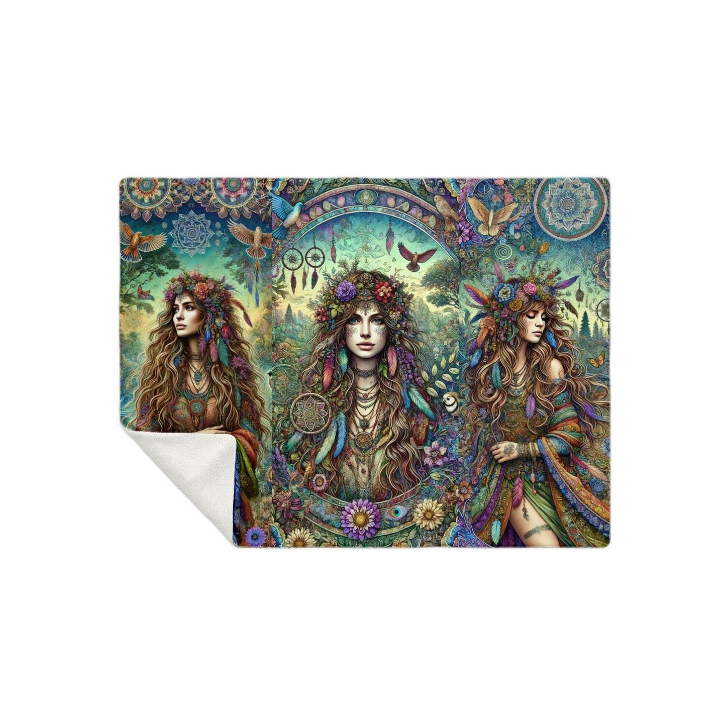 Trinity Goddess Ultra-Soft Premium Microfleece Blanket – Spiritual All-Over Print Throw