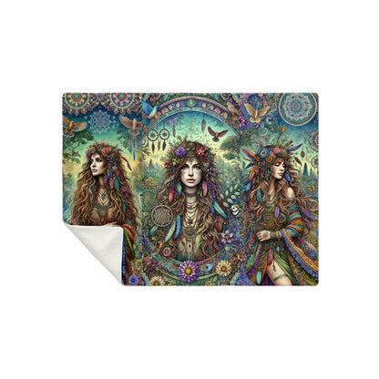 Trinity Goddess Ultra-Soft Premium Microfleece Blanket – Spiritual All-Over Print Throw