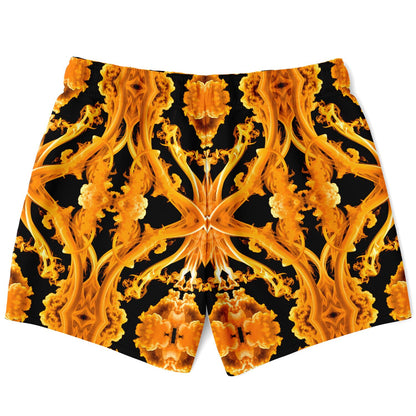 Gold Cymatic Men’s Luxurious, Swim Shorts –  Bold & Bright, Performance-Driven Swimwear