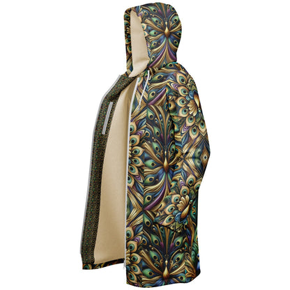 Royal Peacock Pattern, Comfy Zipper Cloak - AOP