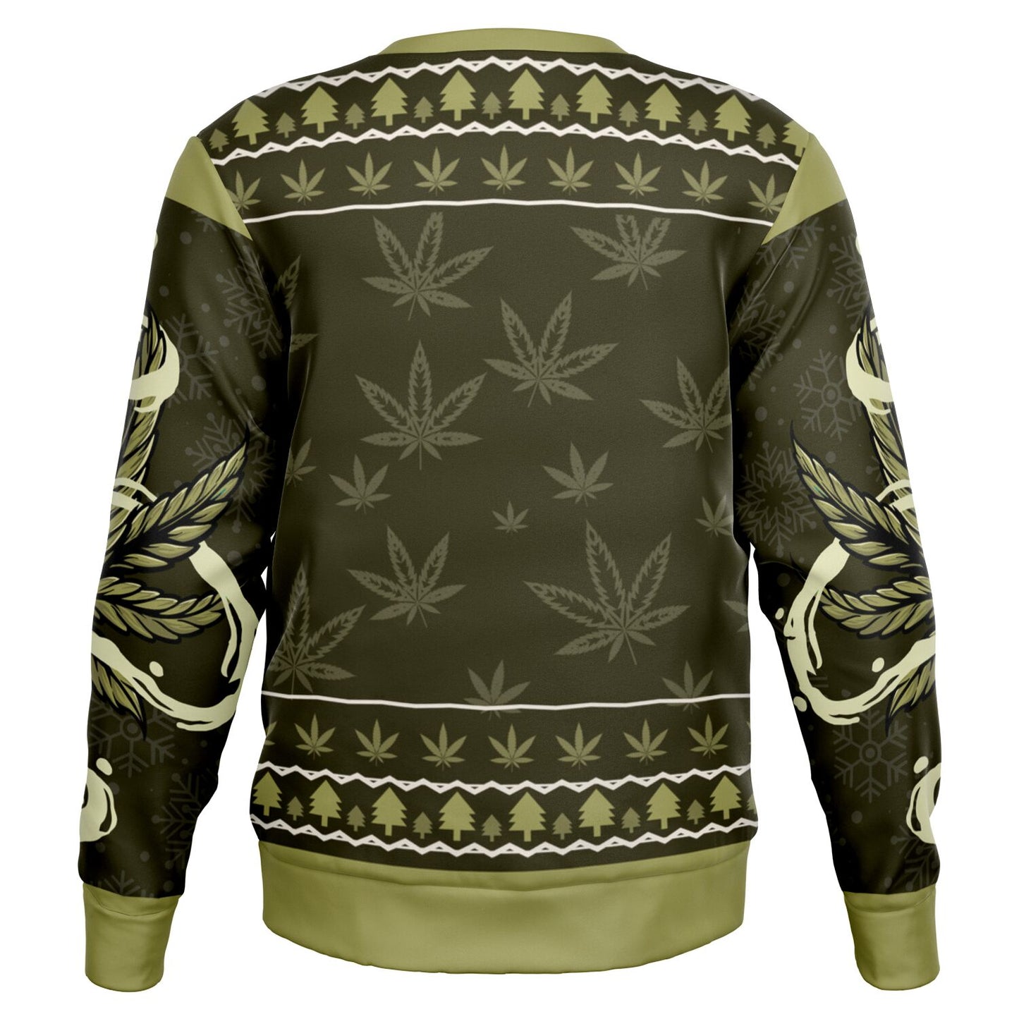 Funny Cannabis Christmas Sweatshirt – “Merrijuana” Weed Santa Jumper, Stoner Holiday Gift Idea