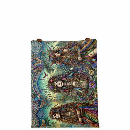 Trinity Goddess Ultra-Soft Premium Microfleece Blanket – Spiritual All-Over Print Throw