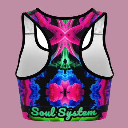 Soul System Neon Cymatic Sports Bra – Bold, Supportive & Sweat-Wicking for Yoga, Gym & Everyday Wear