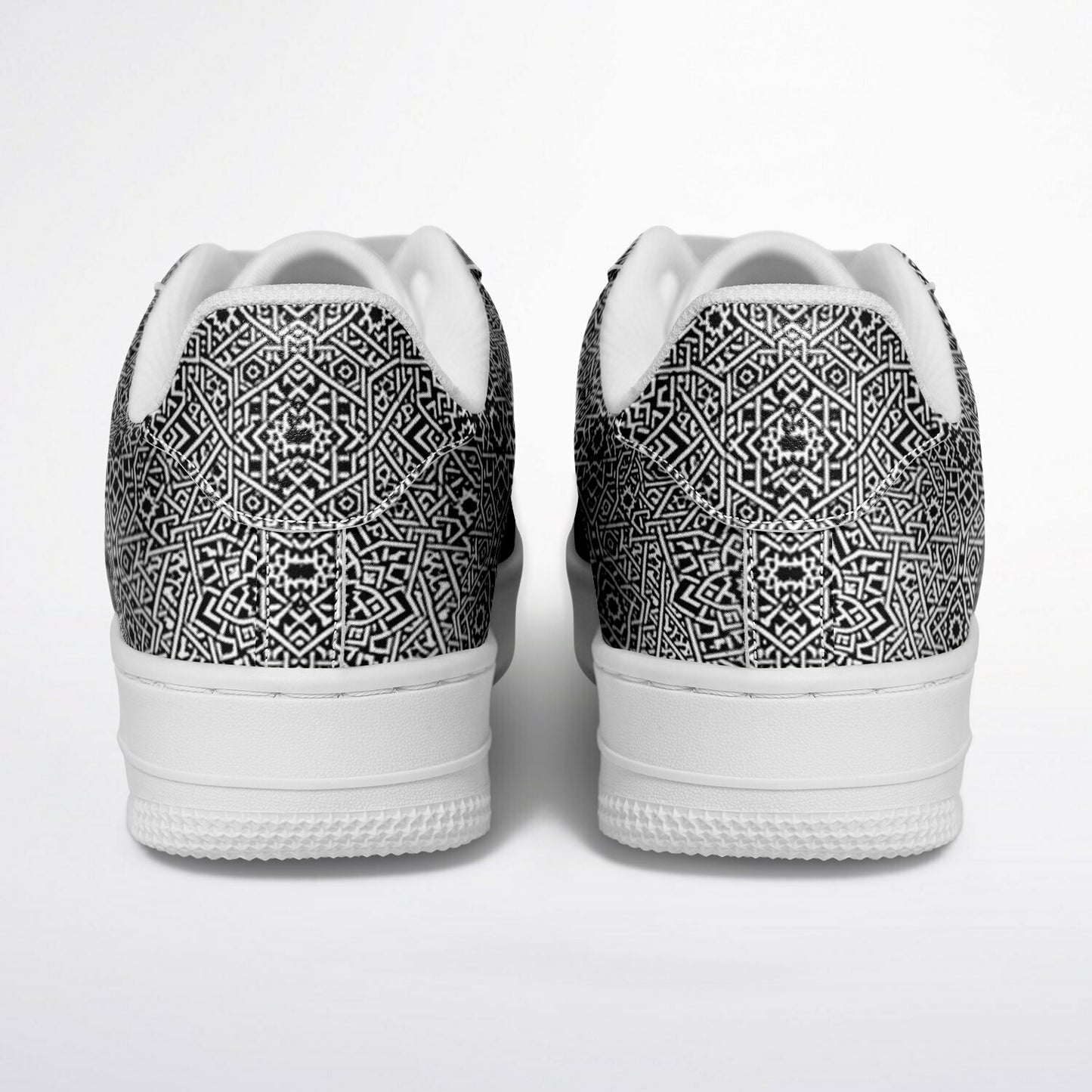 Geometric Grey Core Low Shoes – Unisex Grey-White Sneakers | Minimalist Design | Everyday Streetwear Essentials