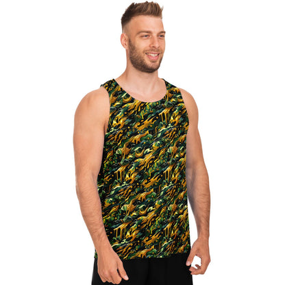 Gold Drip Camouflage Tank Top – Bold Streetwear Camo Tank for Men & Women (AOP)