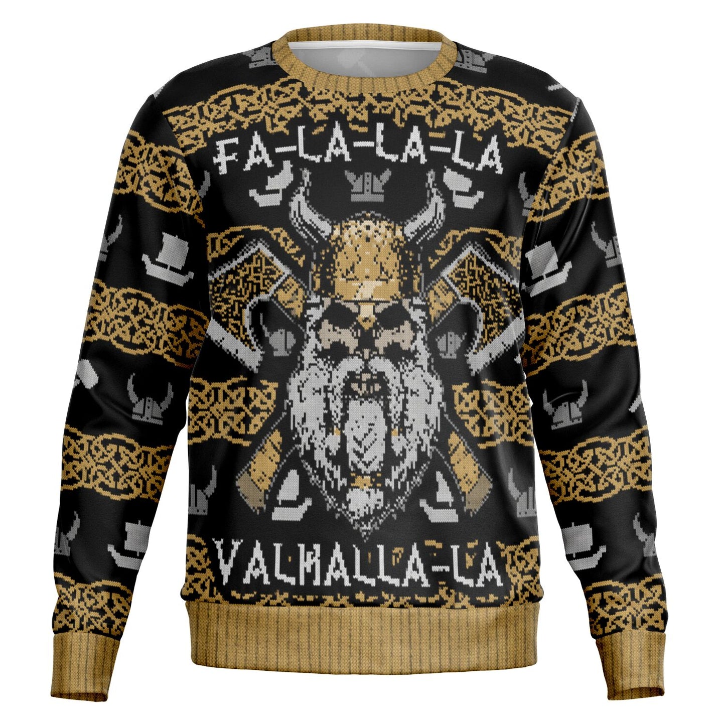 Viking Valhalla Sweatshirt – Norse Gods & Runes Design, Nordic Warrior Jumper, Mythology Gift