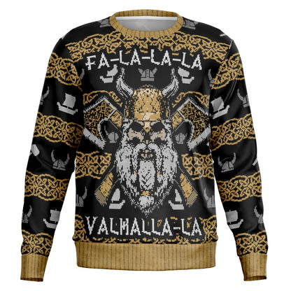 Viking Valhalla Sweatshirt – Norse Gods & Runes Design, Nordic Warrior Jumper, Mythology Gift