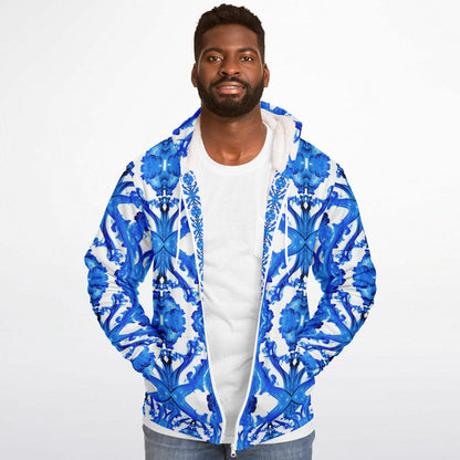 Cymatic Ocean Microfleece Zip Hoodie – Cozy, Warm & Stylish All-Over Print Jacket