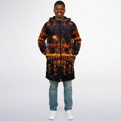 Ethereal Light Being Zipper Cloak – Spiritual Streetwear Hoodie by Soul System | Mystical Mindfulness Cloak