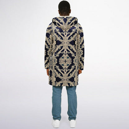 Clear Smoke Cymatic Zip Cloak – Sleek, Futuristic & Ultra-Cozy Longline Jacket