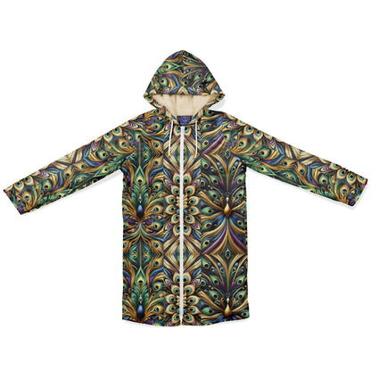 Royal Peacock Pattern, Comfy Zipper Cloak - AOP