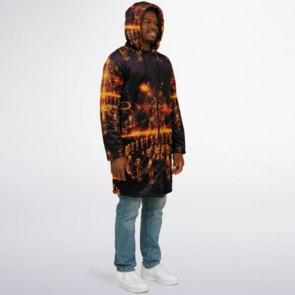 Ethereal Light Being Zipper Cloak – Spiritual Streetwear Hoodie by Soul System | Mystical Mindfulness Cloak
