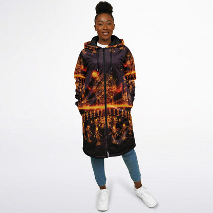 Ethereal Light Being Zipper Cloak – Spiritual Streetwear Hoodie by Soul System | Mystical Mindfulness Cloak