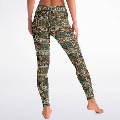 Aztec Tribal All-Over Print Yoga Leggings – Boho Fitness & Activewear