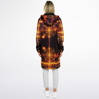 Ethereal Light Being Zipper Cloak – Spiritual Streetwear Hoodie by Soul System | Mystical Mindfulness Cloak