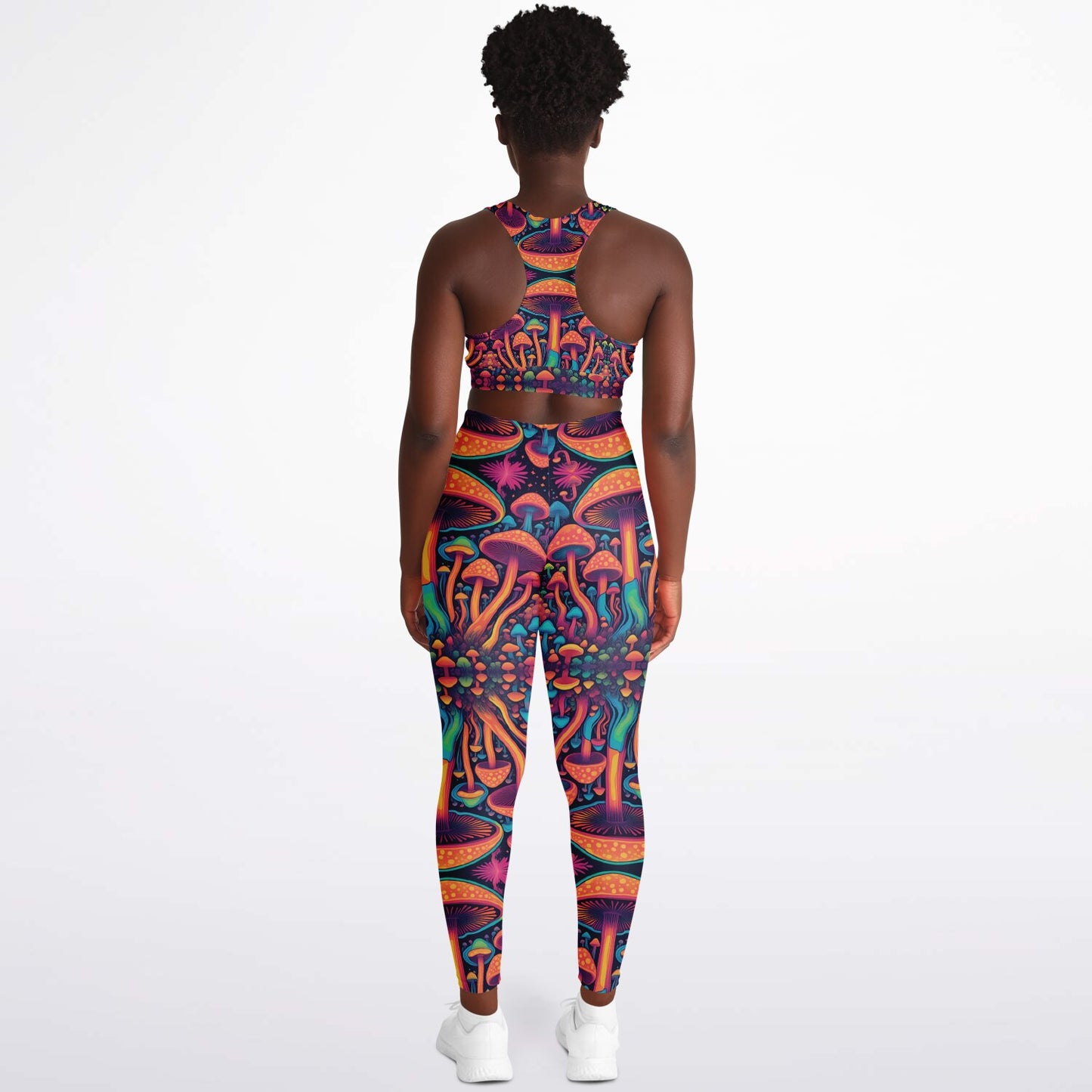 Magic Mushroom Padded Sports Bra & Leggings - All Over Print (AOP) Active & Fitness Wear