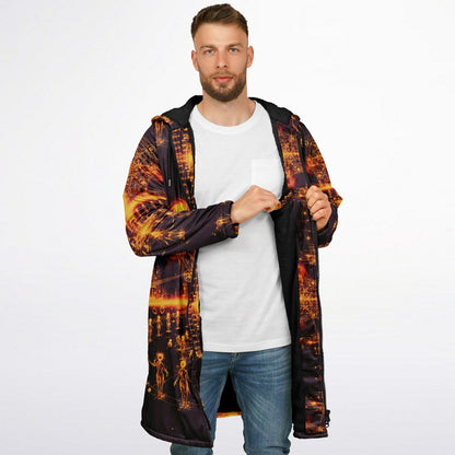 Ethereal Light Being Zipper Cloak – Spiritual Streetwear Hoodie by Soul System | Mystical Mindfulness Cloak