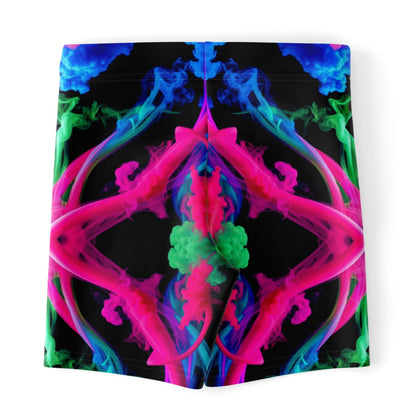 Neon Smoke Floral Bike Shorts – Women’s Squat-Proof Activewear | Stylish All-Day Comfort for Workouts & Casual Wear