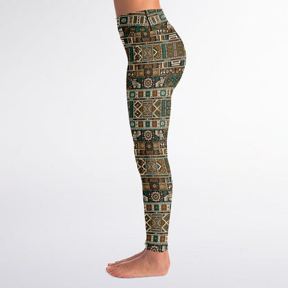 Aztec Tribal All-Over Print Yoga Leggings – Boho Fitness & Activewear