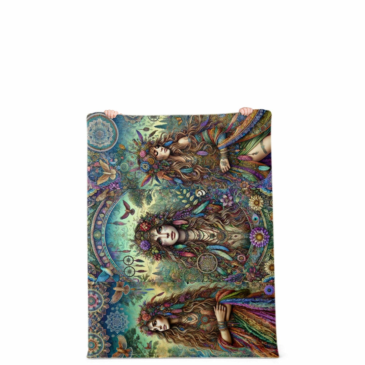 Trinity Goddess Ultra-Soft Premium Microfleece Blanket – Spiritual All-Over Print Throw