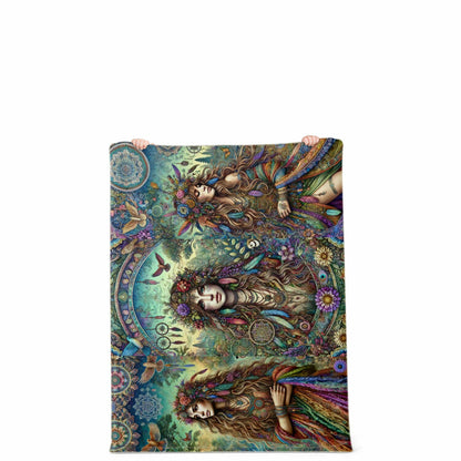 Trinity Goddess Ultra-Soft Premium Microfleece Blanket – Spiritual All-Over Print Throw