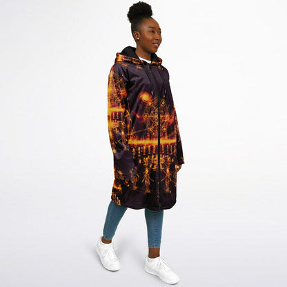 Ethereal Light Being Zipper Cloak – Spiritual Streetwear Hoodie by Soul System | Mystical Mindfulness Cloak
