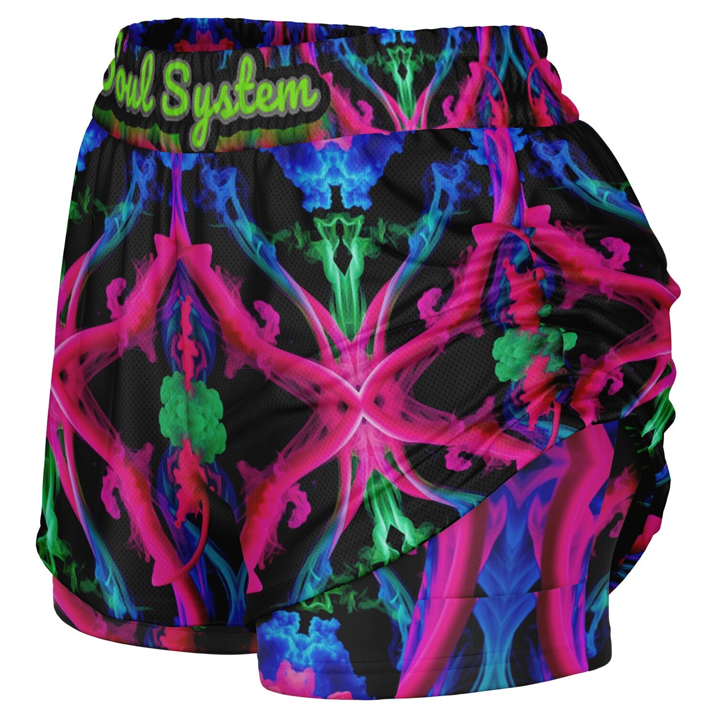 Soul System Neon Cymatic 2-in-1 Shorts – Breathable, Comfortable & Bold Activewear for Your Best Performance