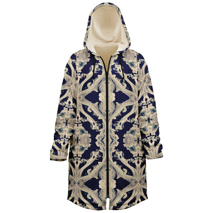 Clear Smoke Cymatic Zip Cloak – Sleek, Futuristic & Ultra-Cozy Longline Jacket